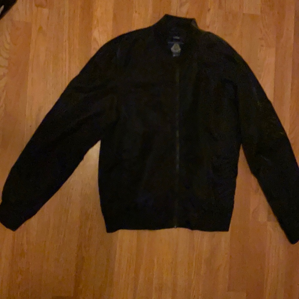 American Rags bomber jacket. Color black. Condition- used, worn twice